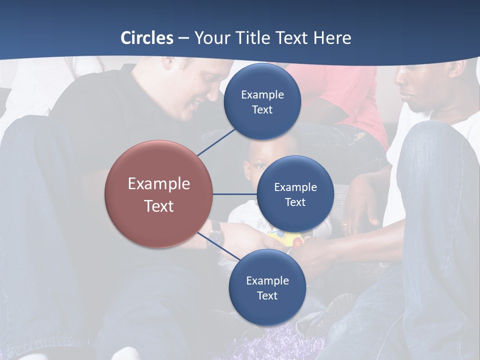 Adult Blue Couple PowerPoint Template