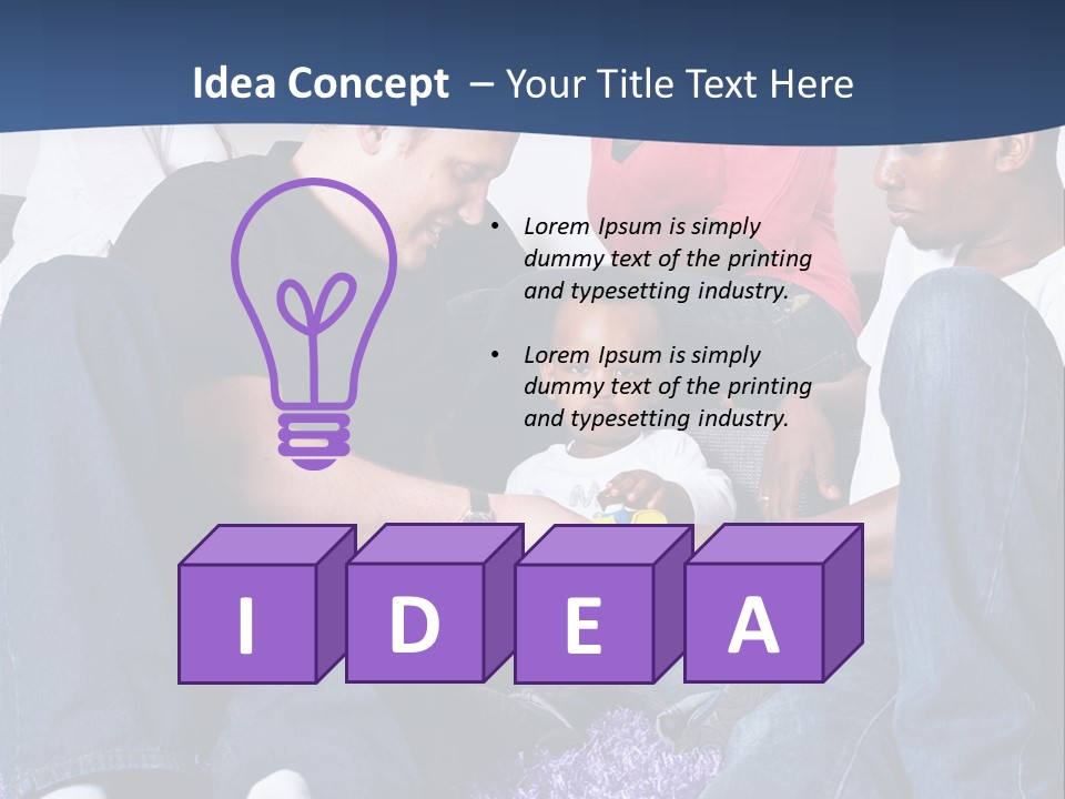 Adult Blue Couple PowerPoint Template