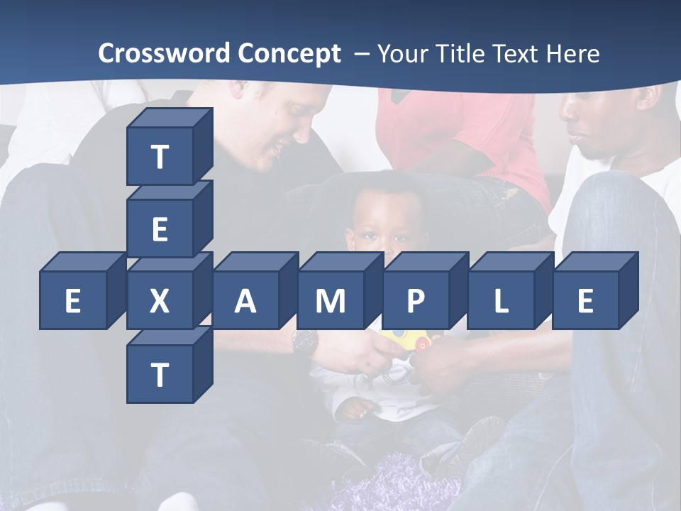 Adult Blue Couple PowerPoint Template