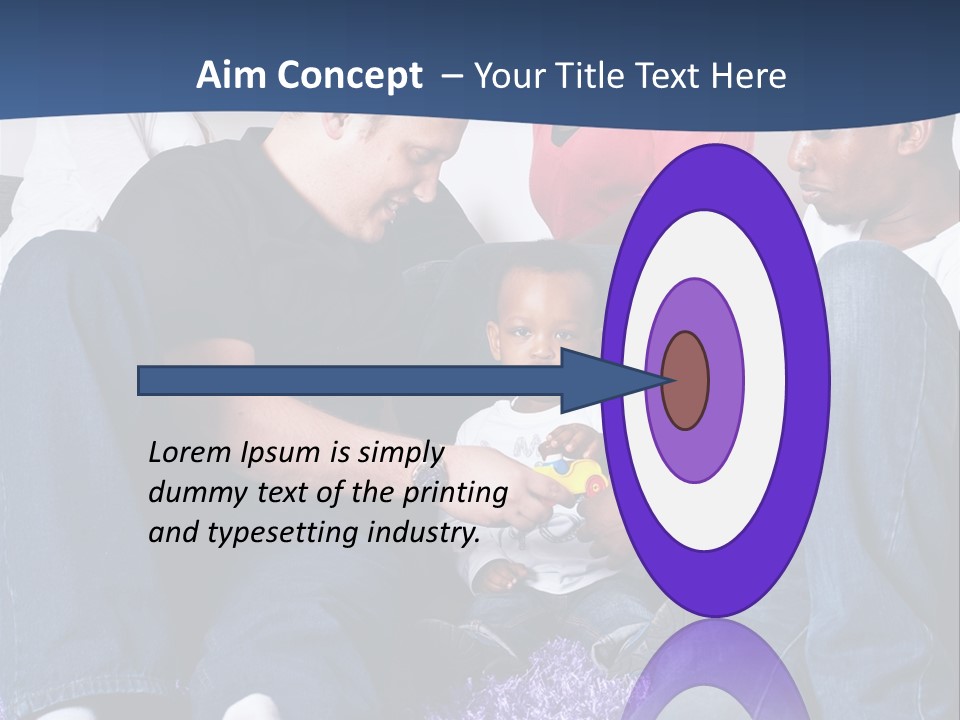 Adult Blue Couple PowerPoint Template