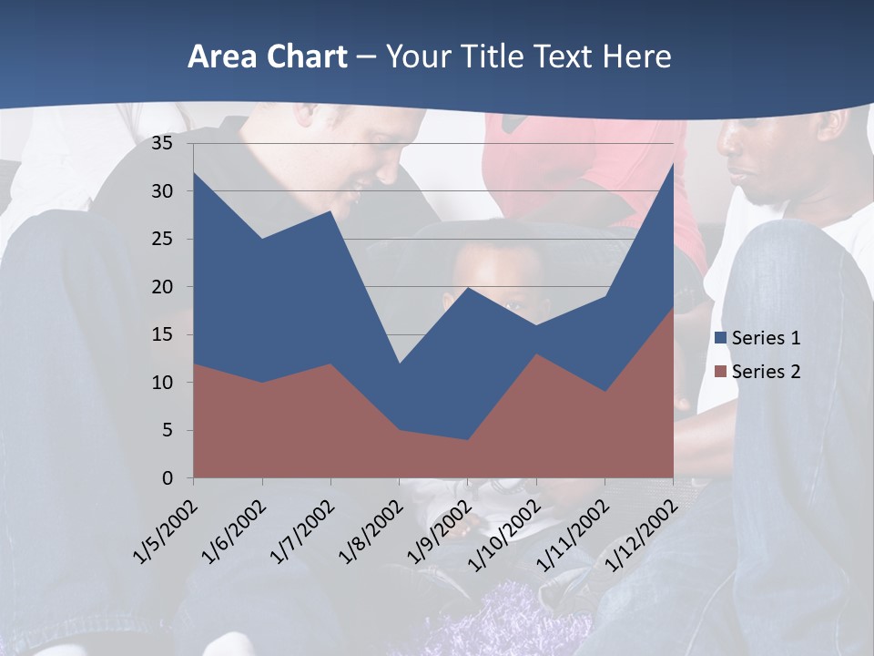 Adult Blue Couple PowerPoint Template