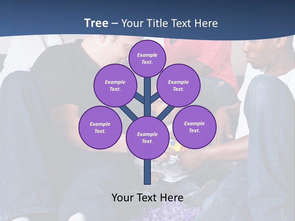 Adult Blue Couple PowerPoint Template