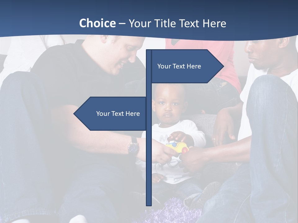 Adult Blue Couple PowerPoint Template