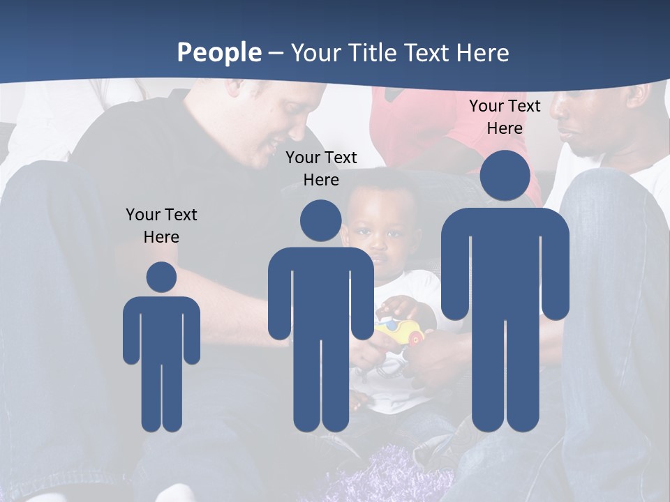 Adult Blue Couple PowerPoint Template