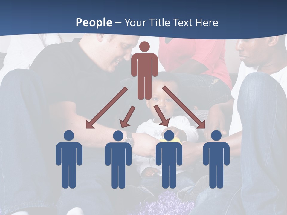 Adult Blue Couple PowerPoint Template