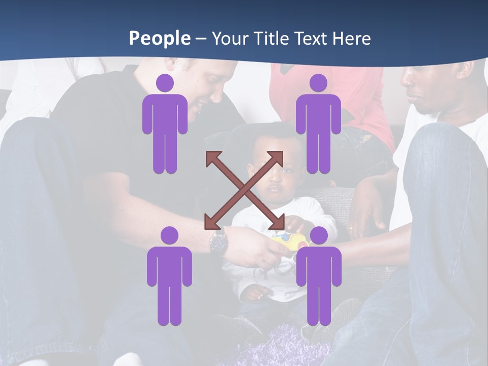 Adult Blue Couple PowerPoint Template