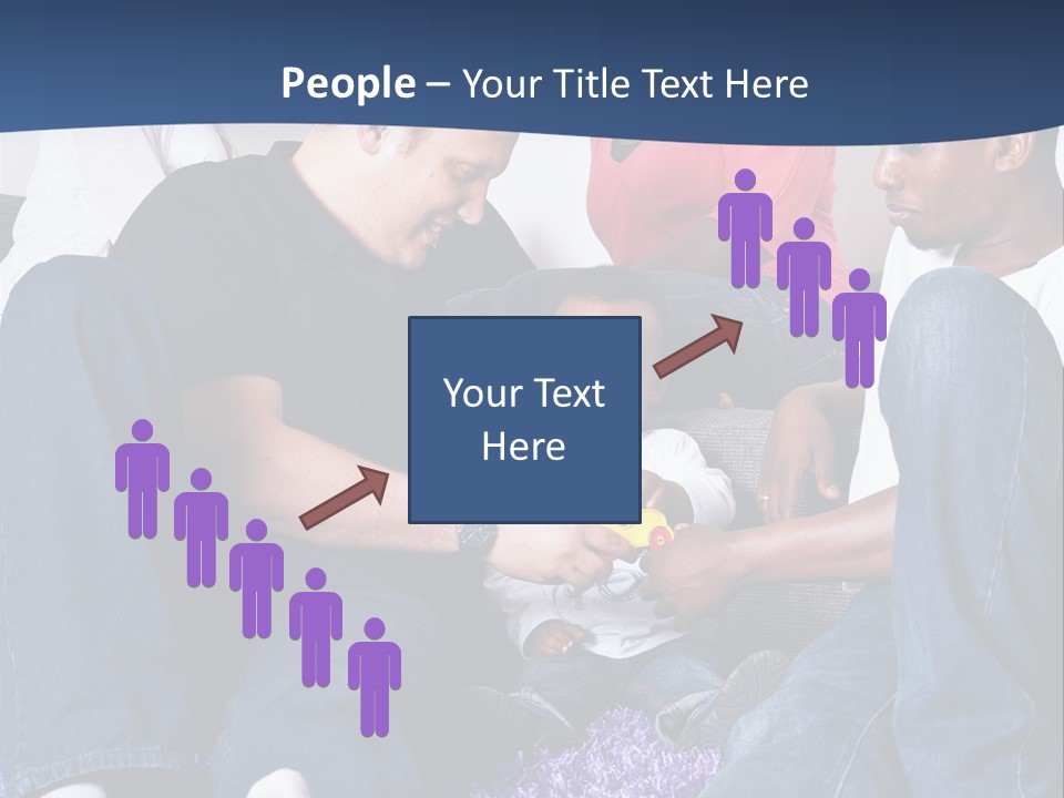 Adult Blue Couple PowerPoint Template