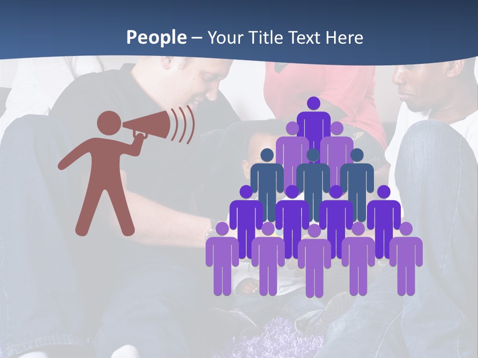 Adult Blue Couple PowerPoint Template