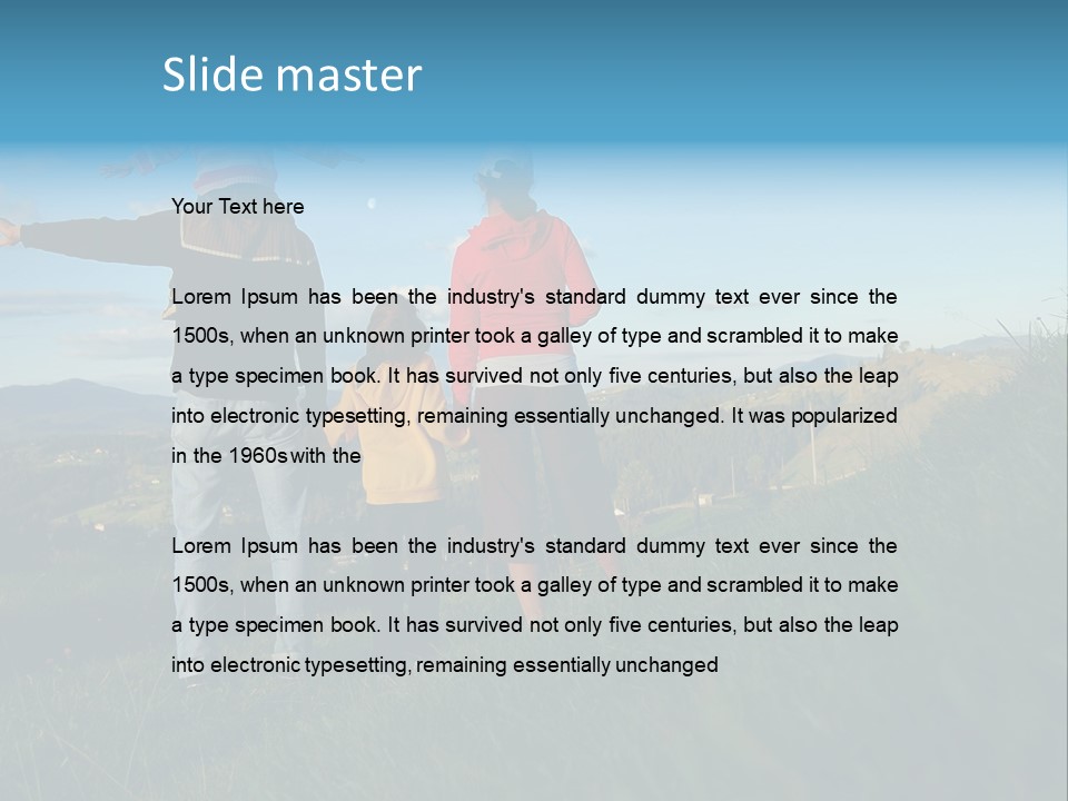 Blue Love Happy PowerPoint Template