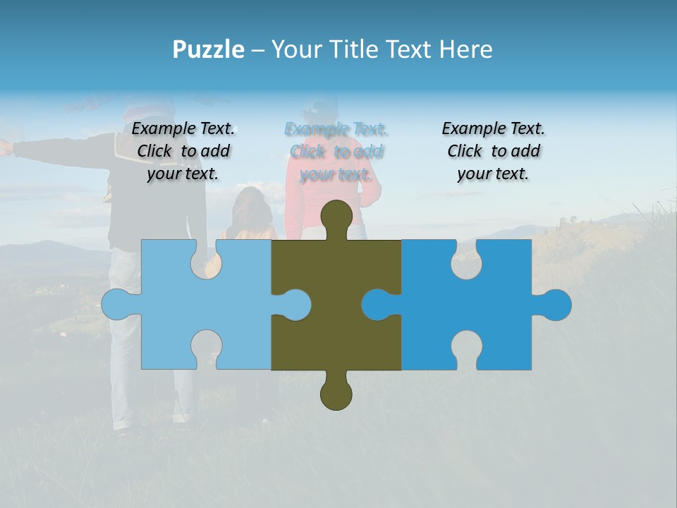 Blue Love Happy PowerPoint Template