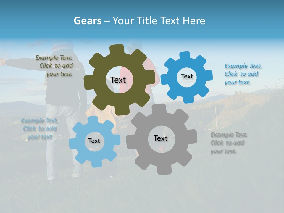 Blue Love Happy PowerPoint Template