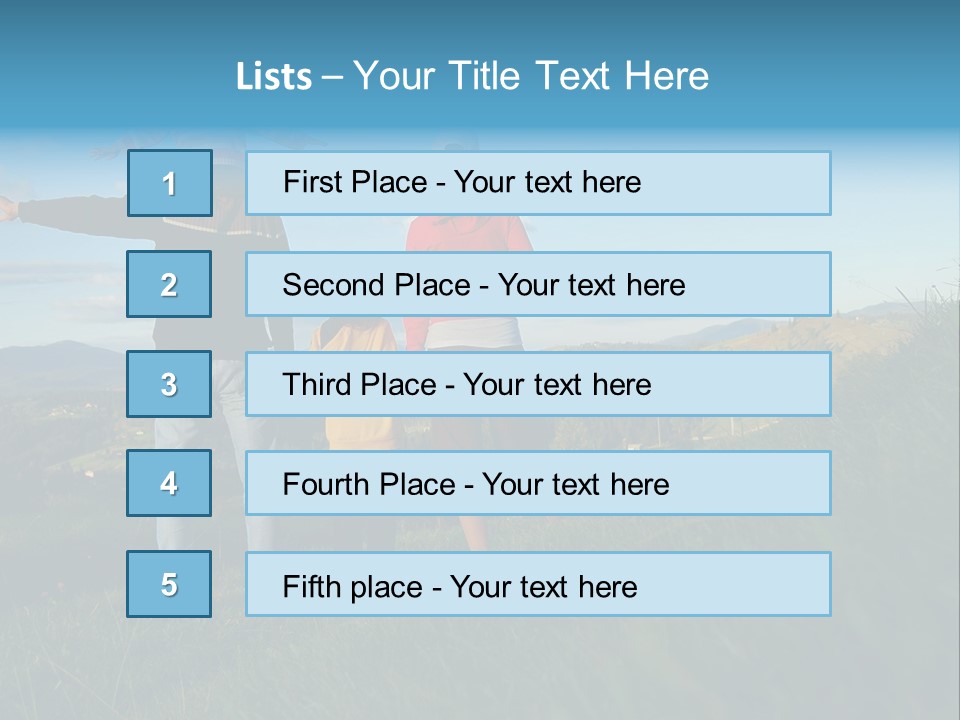 Blue Love Happy PowerPoint Template