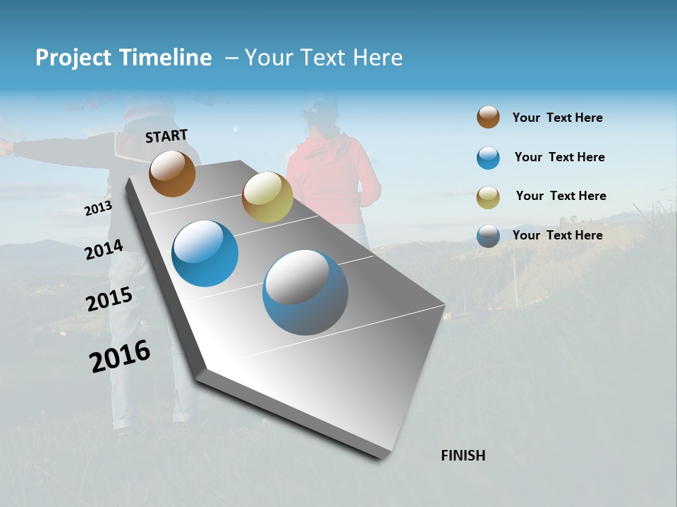 Blue Love Happy PowerPoint Template