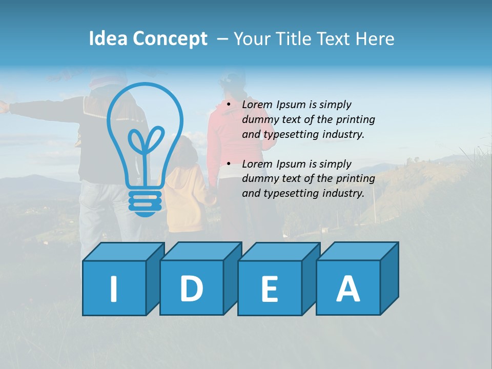 Blue Love Happy PowerPoint Template