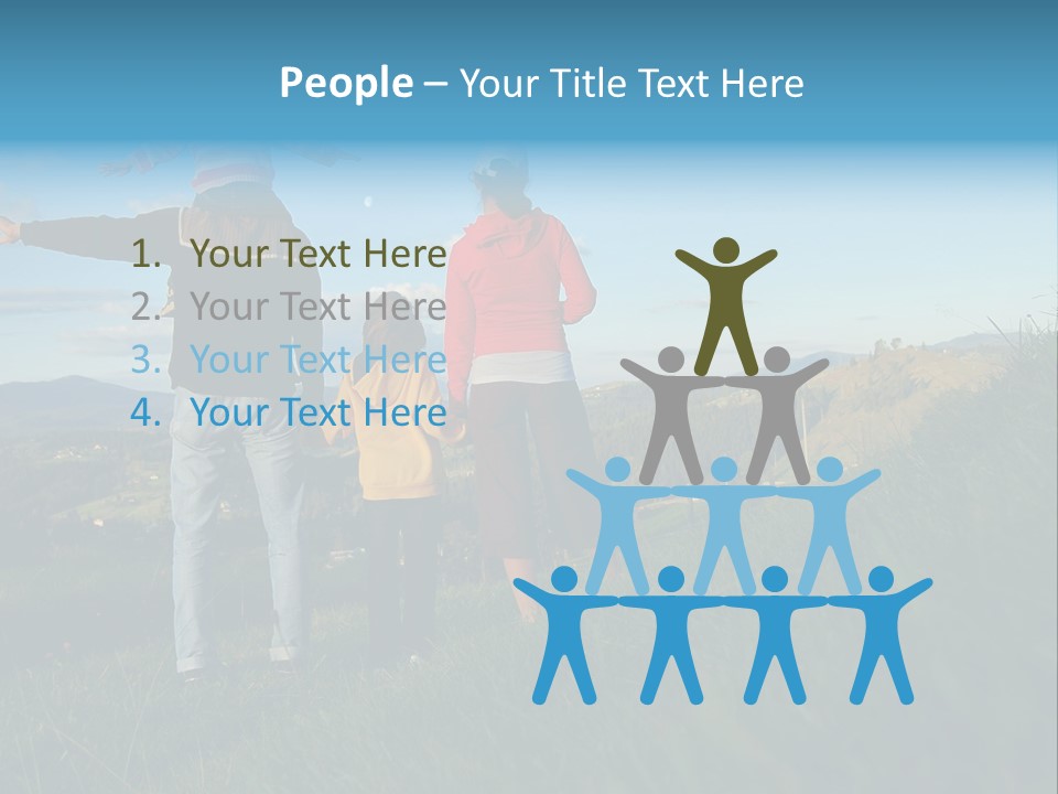 Blue Love Happy PowerPoint Template