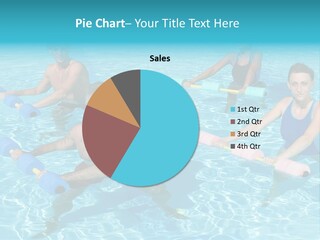 A Group Of People Doing Exercises In A Swimming Pool PowerPoint Template