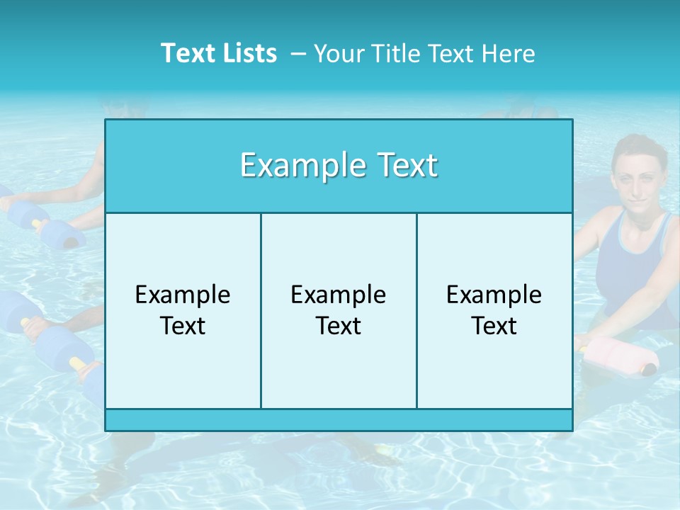 A Group Of People Doing Exercises In A Swimming Pool PowerPoint Template