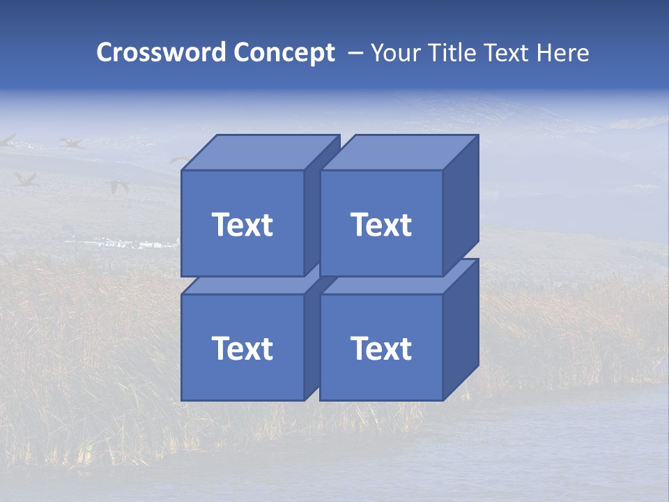 A Flock Of Birds Flying Over A Body Of Water PowerPoint Template