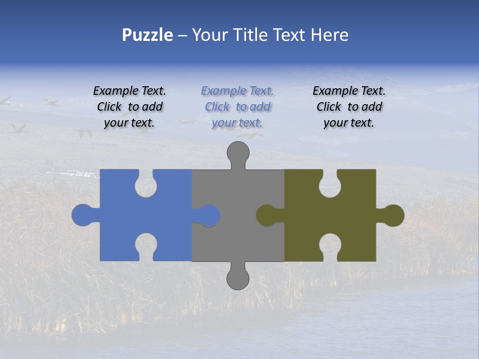 A Flock Of Birds Flying Over A Body Of Water PowerPoint Template