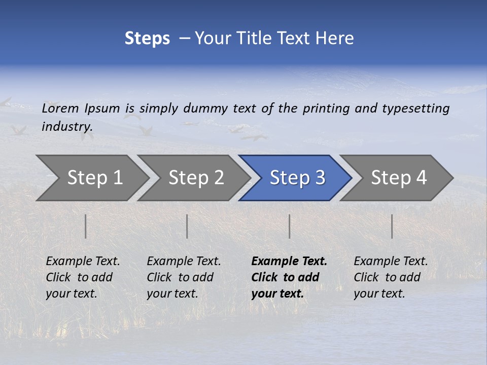 A Flock Of Birds Flying Over A Body Of Water PowerPoint Template