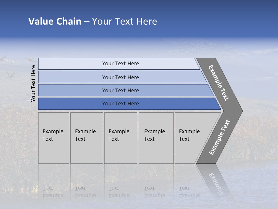 A Flock Of Birds Flying Over A Body Of Water PowerPoint Template