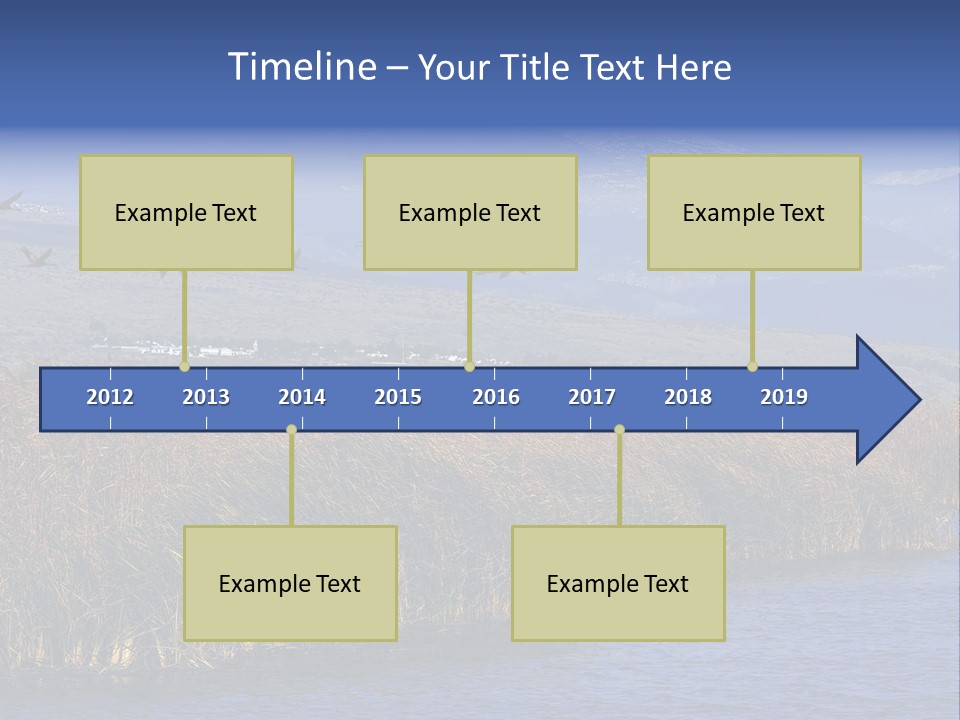 A Flock Of Birds Flying Over A Body Of Water PowerPoint Template
