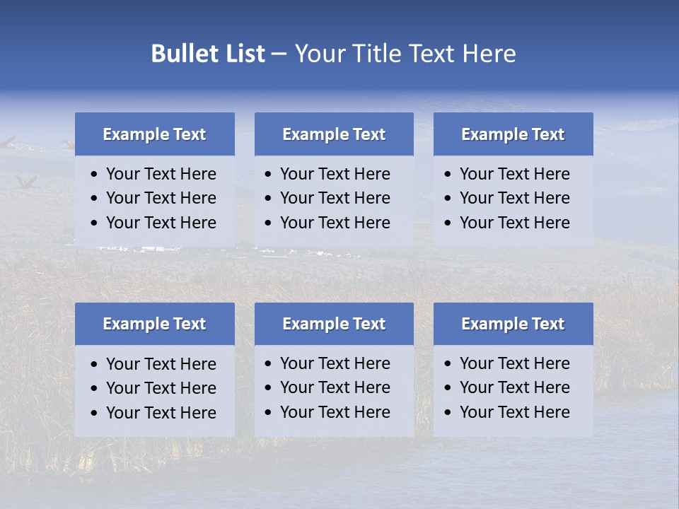 A Flock Of Birds Flying Over A Body Of Water PowerPoint Template