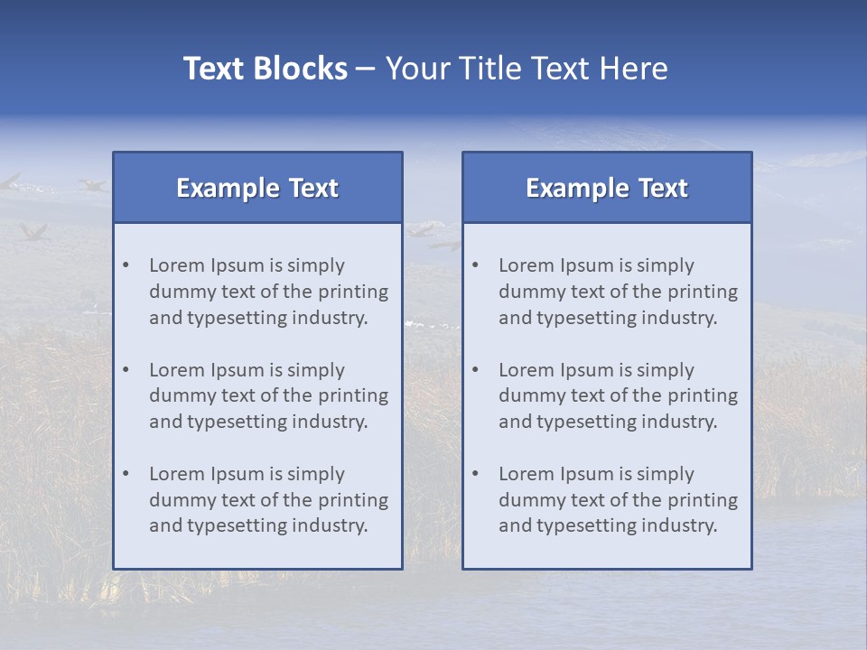 A Flock Of Birds Flying Over A Body Of Water PowerPoint Template