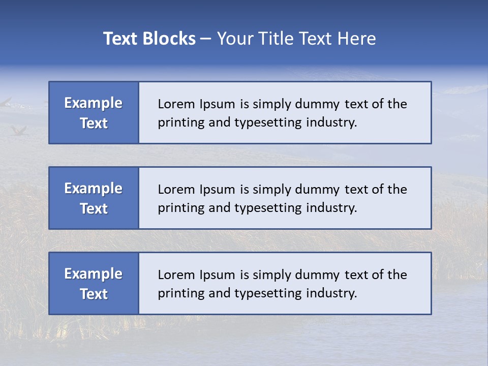 A Flock Of Birds Flying Over A Body Of Water PowerPoint Template