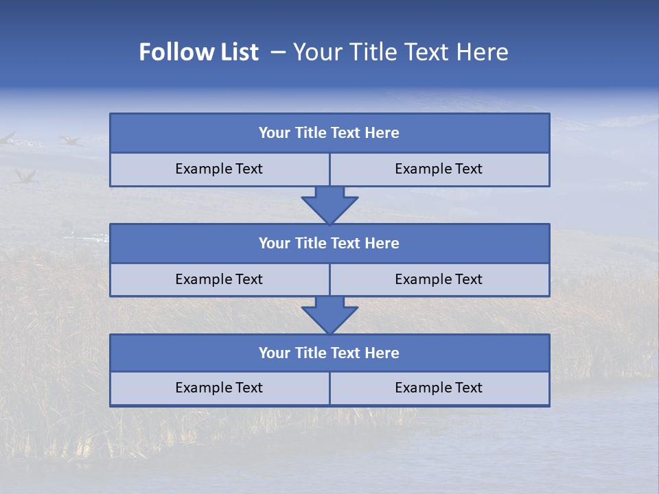 A Flock Of Birds Flying Over A Body Of Water PowerPoint Template
