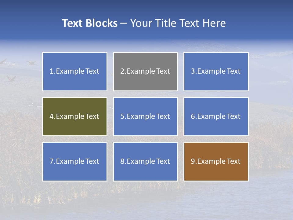 A Flock Of Birds Flying Over A Body Of Water PowerPoint Template