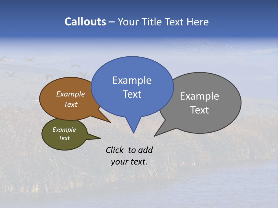 A Flock Of Birds Flying Over A Body Of Water PowerPoint Template
