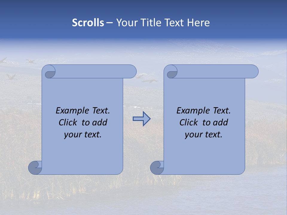 A Flock Of Birds Flying Over A Body Of Water PowerPoint Template