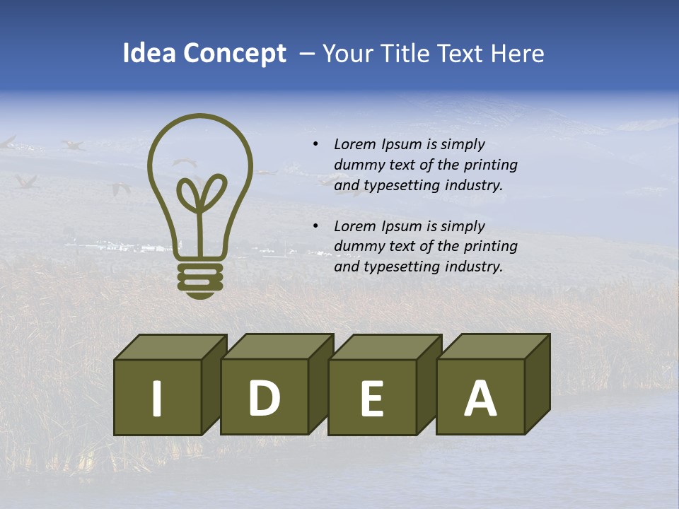 A Flock Of Birds Flying Over A Body Of Water PowerPoint Template