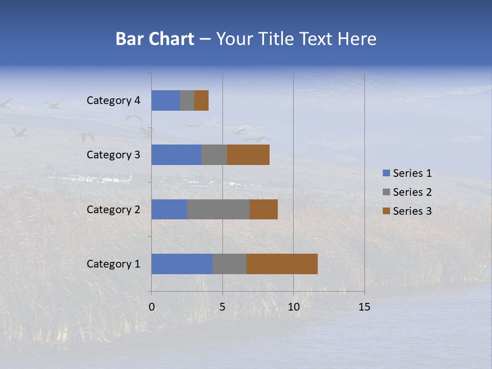 A Flock Of Birds Flying Over A Body Of Water PowerPoint Template