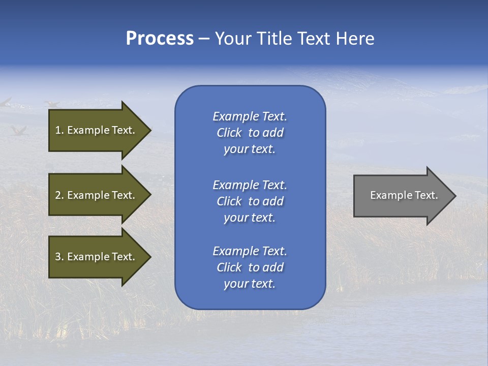 A Flock Of Birds Flying Over A Body Of Water PowerPoint Template