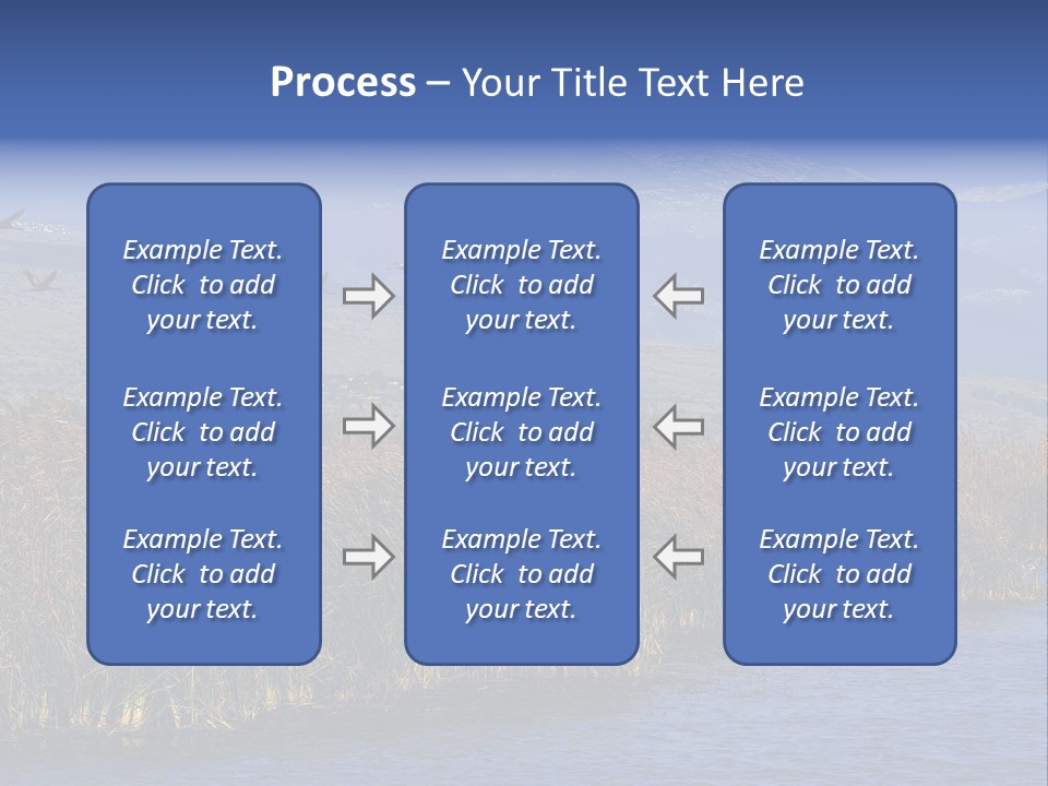 A Flock Of Birds Flying Over A Body Of Water PowerPoint Template
