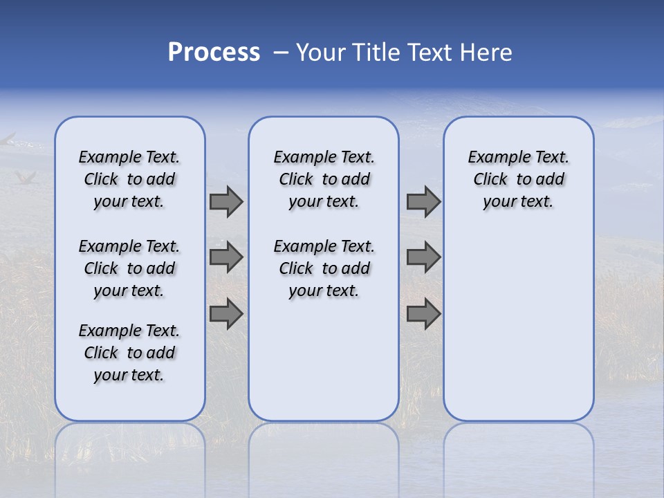 A Flock Of Birds Flying Over A Body Of Water PowerPoint Template