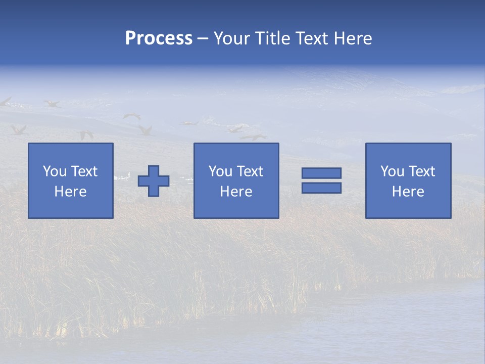 A Flock Of Birds Flying Over A Body Of Water PowerPoint Template