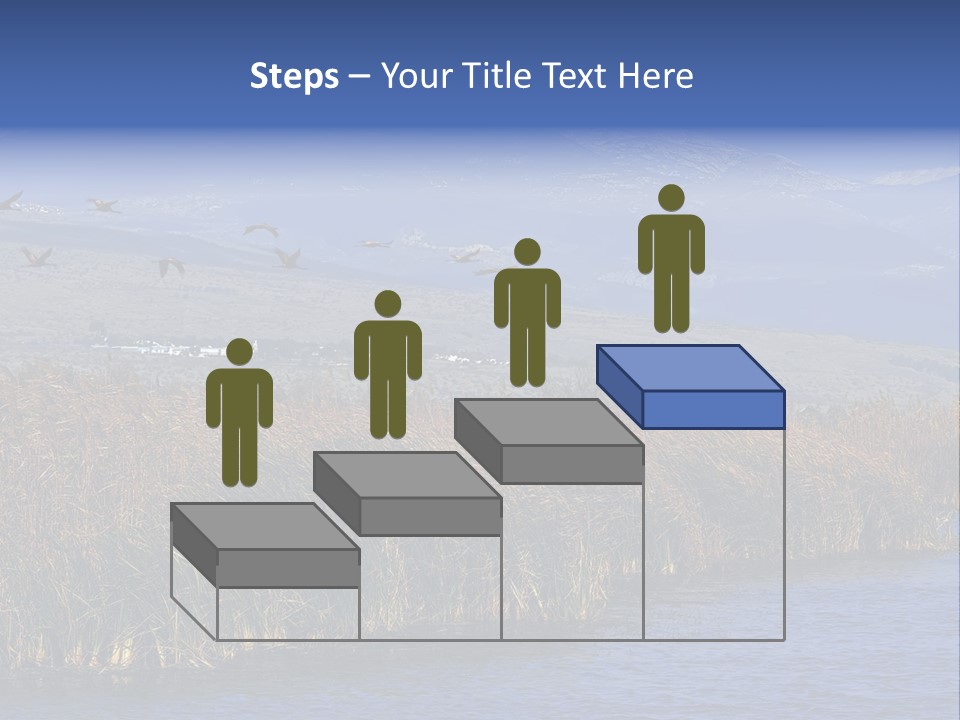 A Flock Of Birds Flying Over A Body Of Water PowerPoint Template