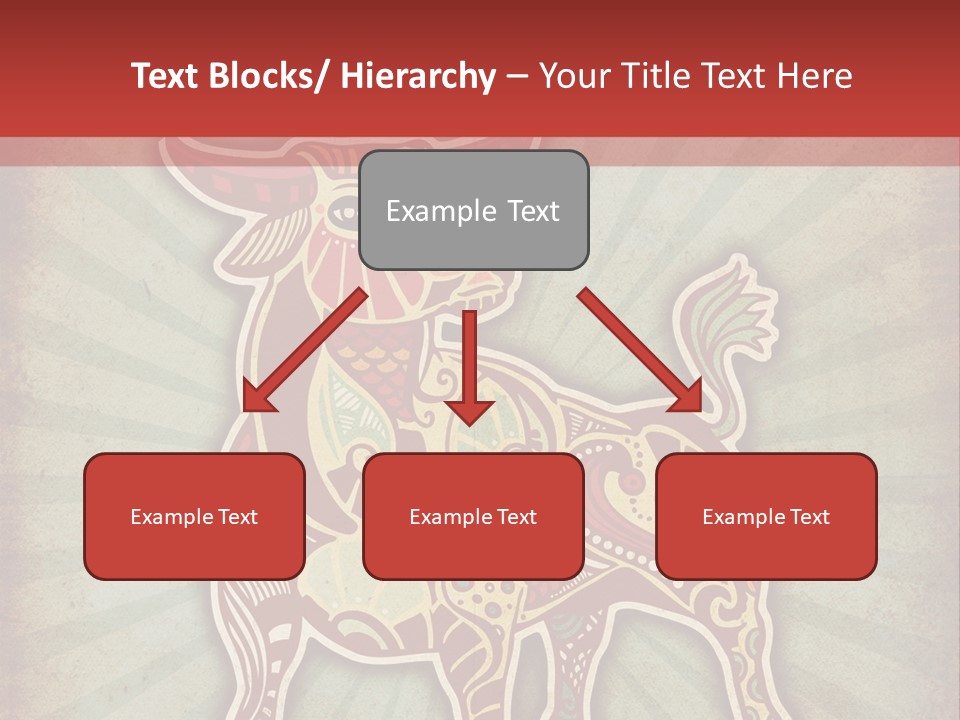 A Red Cow With A Pattern On It's Body PowerPoint Template