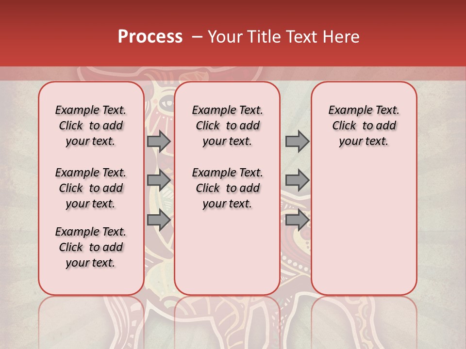 A Red Cow With A Pattern On It's Body PowerPoint Template