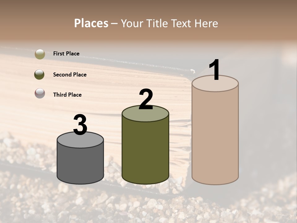 An Open Book On A Pile Of Gravel PowerPoint Template