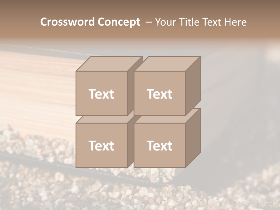 An Open Book On A Pile Of Gravel PowerPoint Template