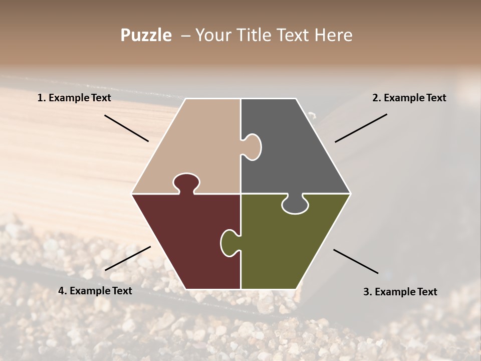 An Open Book On A Pile Of Gravel PowerPoint Template