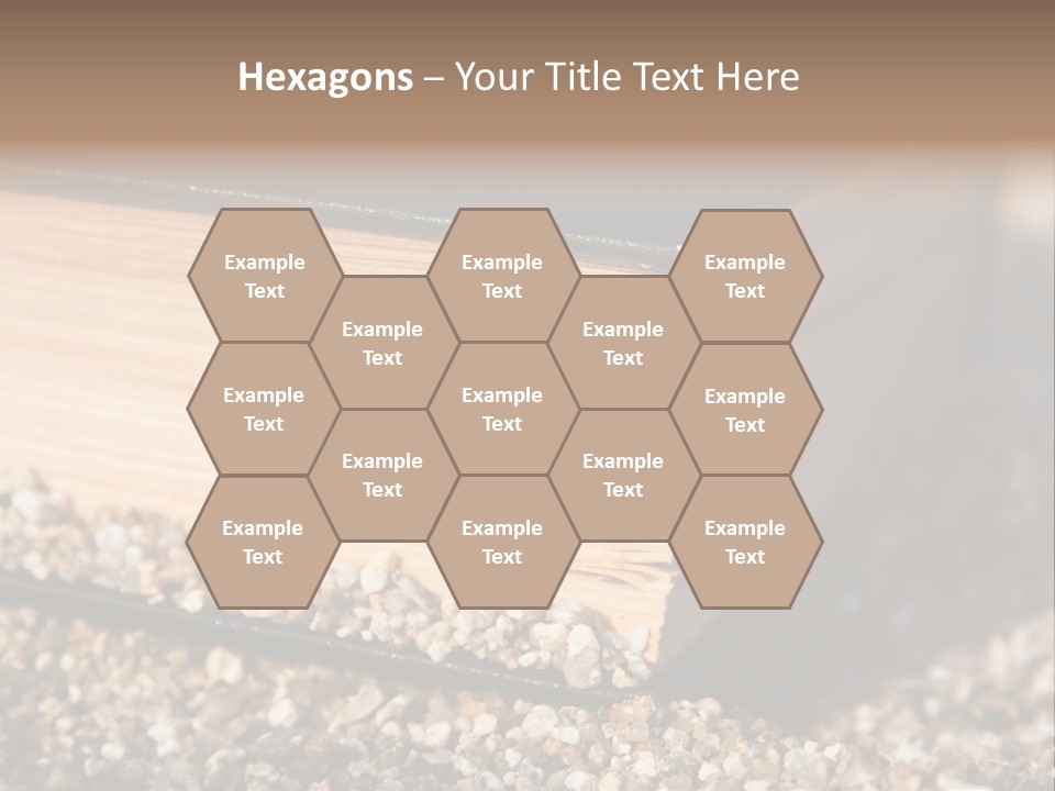 An Open Book On A Pile Of Gravel PowerPoint Template