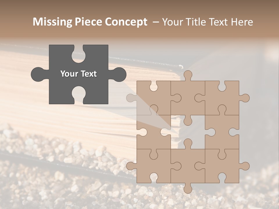 An Open Book On A Pile Of Gravel PowerPoint Template