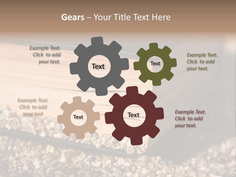 An Open Book On A Pile Of Gravel PowerPoint Template