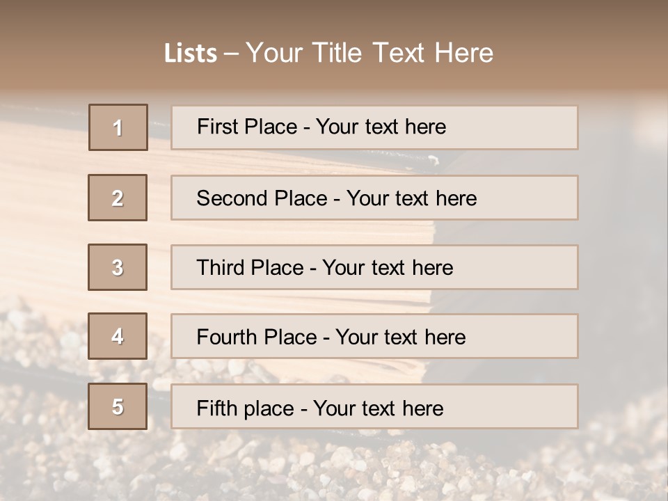 An Open Book On A Pile Of Gravel PowerPoint Template