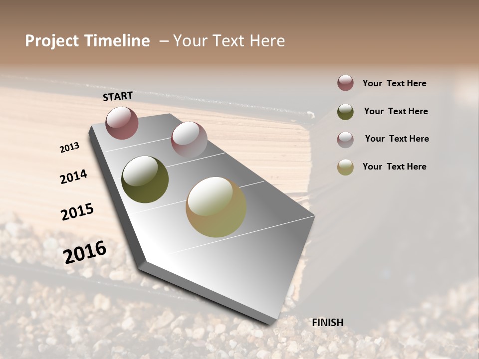 An Open Book On A Pile Of Gravel PowerPoint Template
